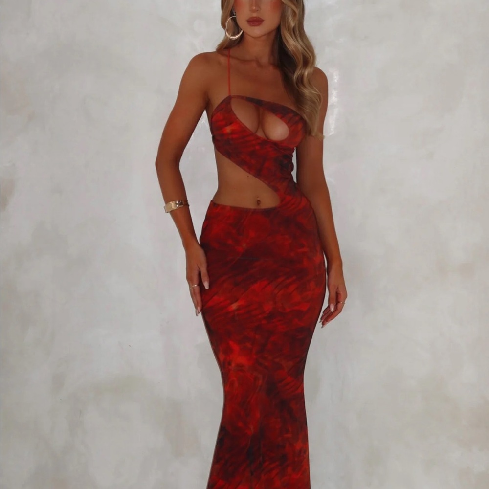 Asymmetrical Red Dress